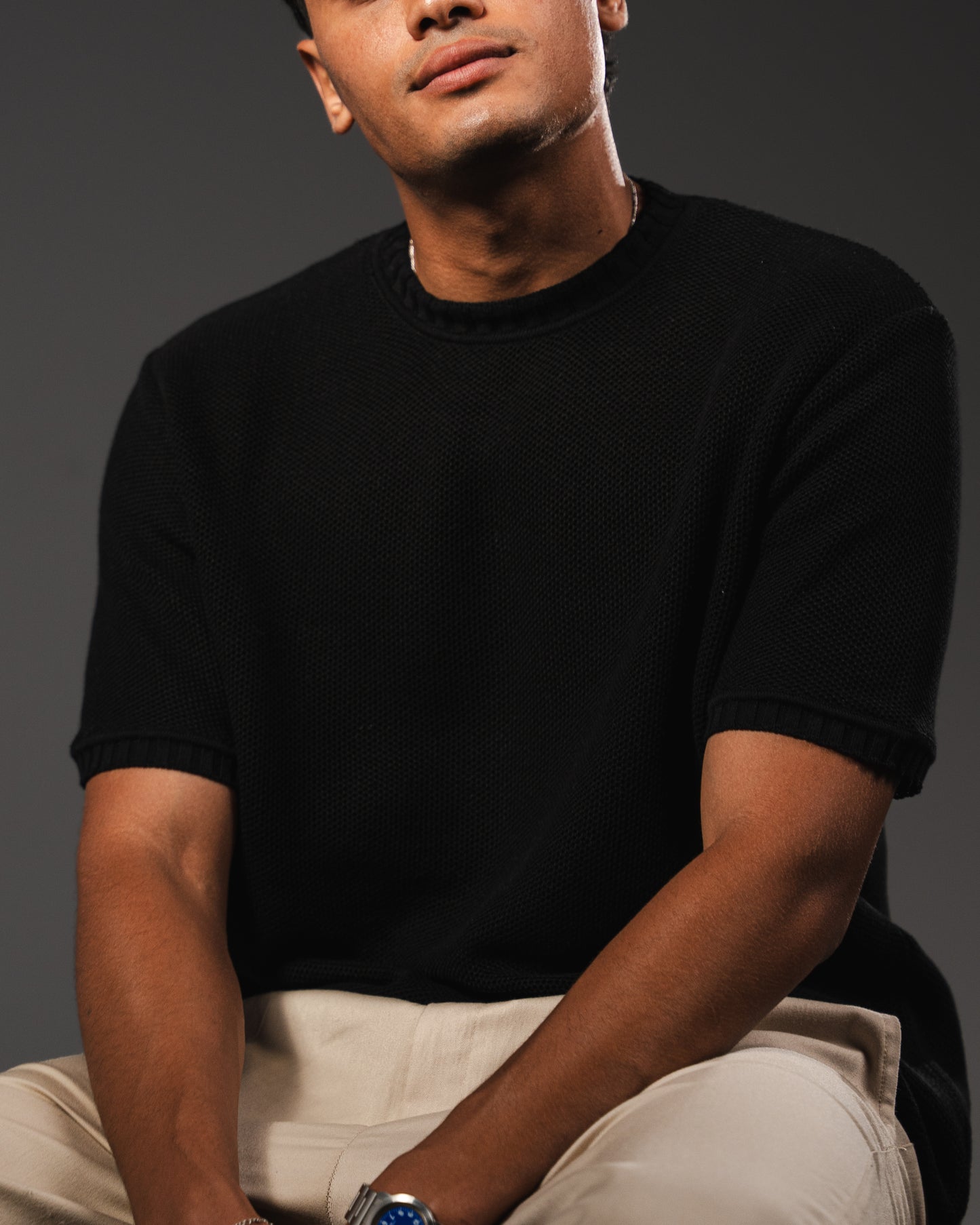 Thread Black Crewneck