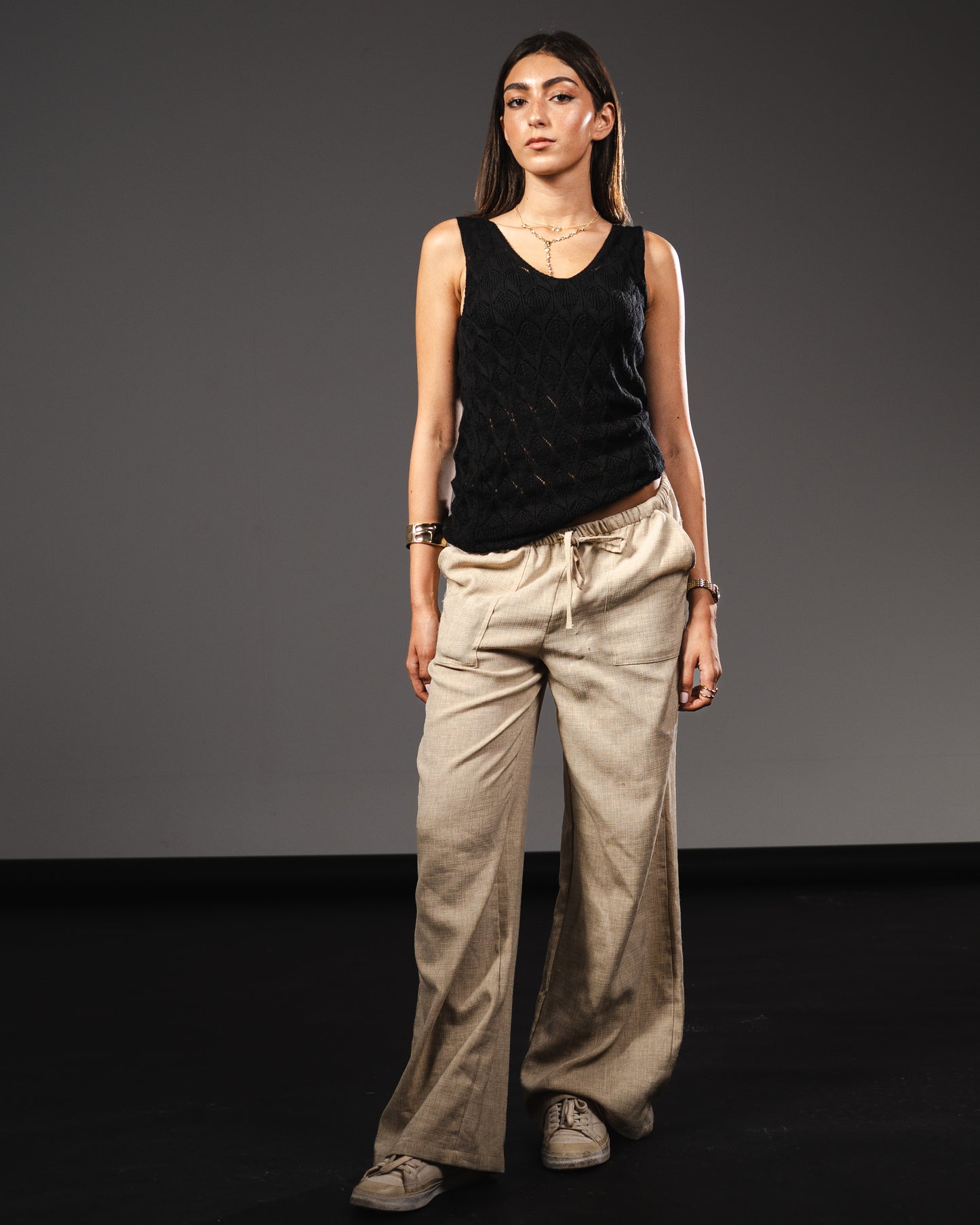 The Shell Black Tank Top