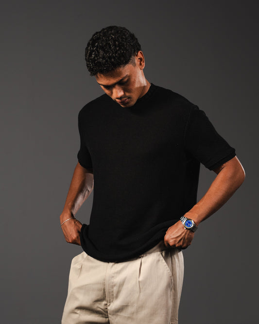 Thread Black Crewneck